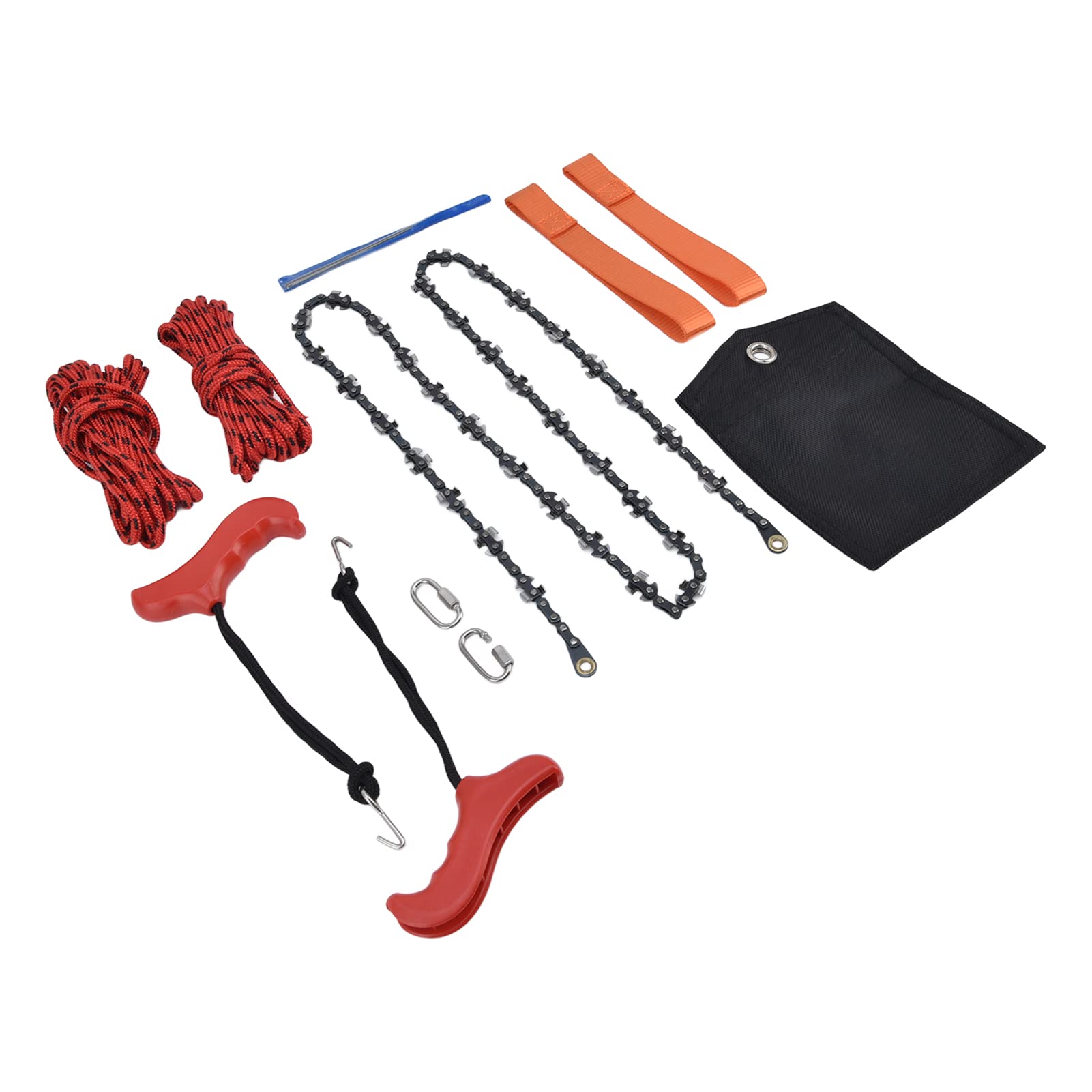 Topyond Tronçonneuse De Poche Pliable Portable – Scie à Chaîne à Corde Manuelle De 133 Cm – Outil De Coupe des Branches D'arbre – Lames De Dents des Deux Côtés, Scie à Arbre à Membres Hauts Pour les A