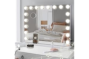 COOLJEEN Large Hollywood Vanity Mirror with Lights Bluetooth