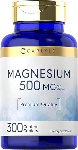 Carlyle Magnesio 500mg  300 cápsulas recubiertas  Suplemento vegetariano, sin OMG y sin gluten