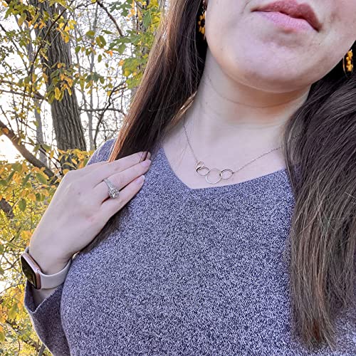 40th Birthday Gifts for Women - Sterling Silver Infinity 4 Circle 4 Decades Necklace, Mothers Day Jewelry Mom Gift3