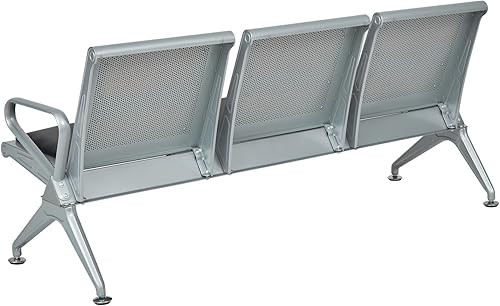 Miniatura 9 de Sillas de recepción para sala de espera, sillas de recepción de aeropuerto de piel sintética con brazos, sillas de invitados de oficina para banco,