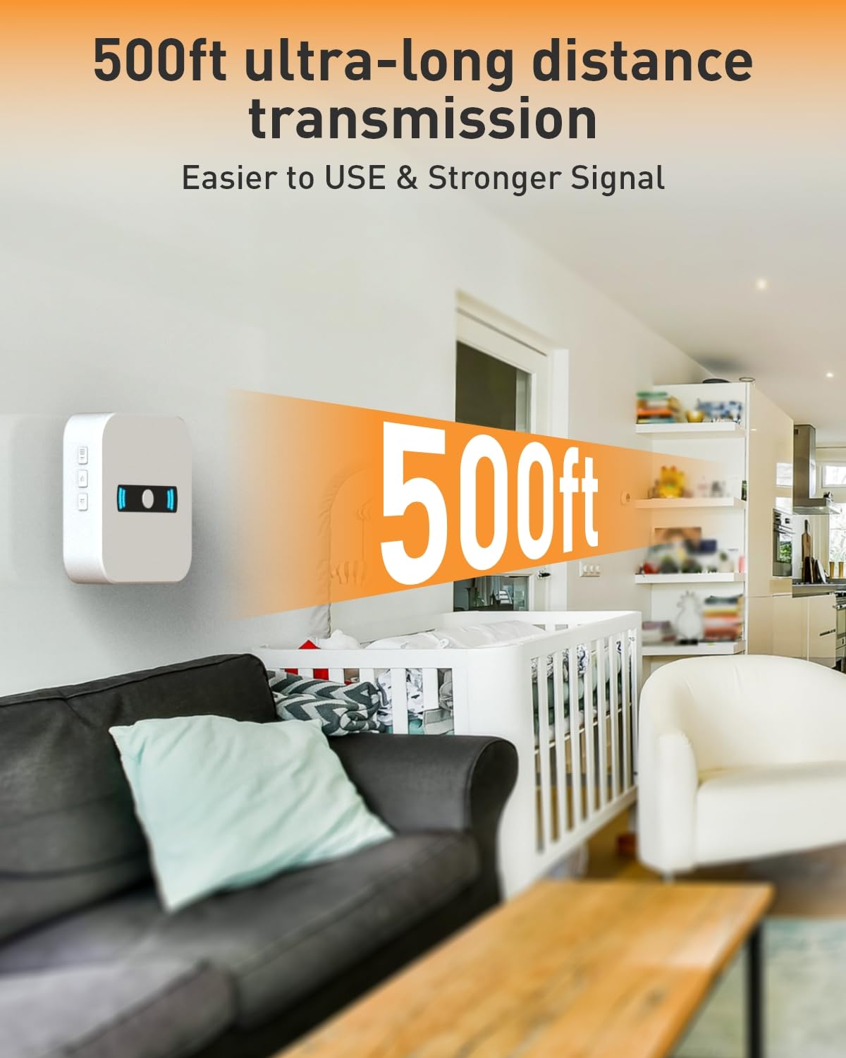 DAYTECH Allarmi personali wireless portatili per anziani allarme antipanico con alimentazione a batteria, pulsante di chiamata e cercapersone con pulsante impermeabile IP55, 1 ricevitore portatile, 1