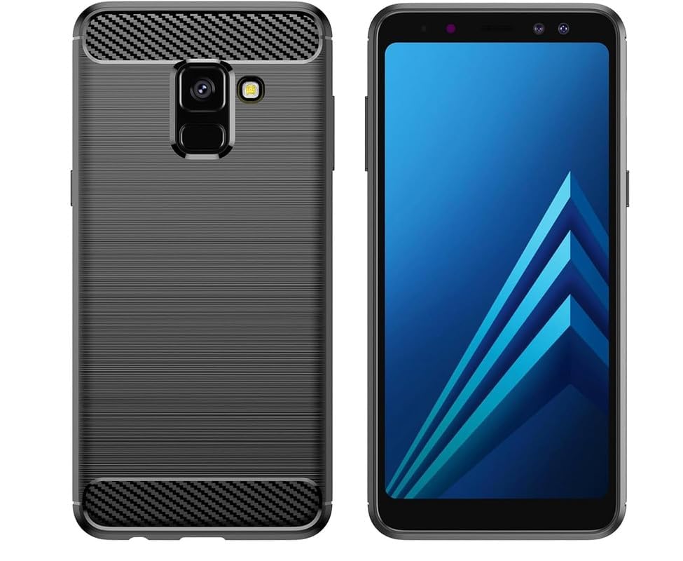 Image of Hybrid Carbon Fiber Back Case for Samsung Galaxy A8 Plus 2018 (Black)