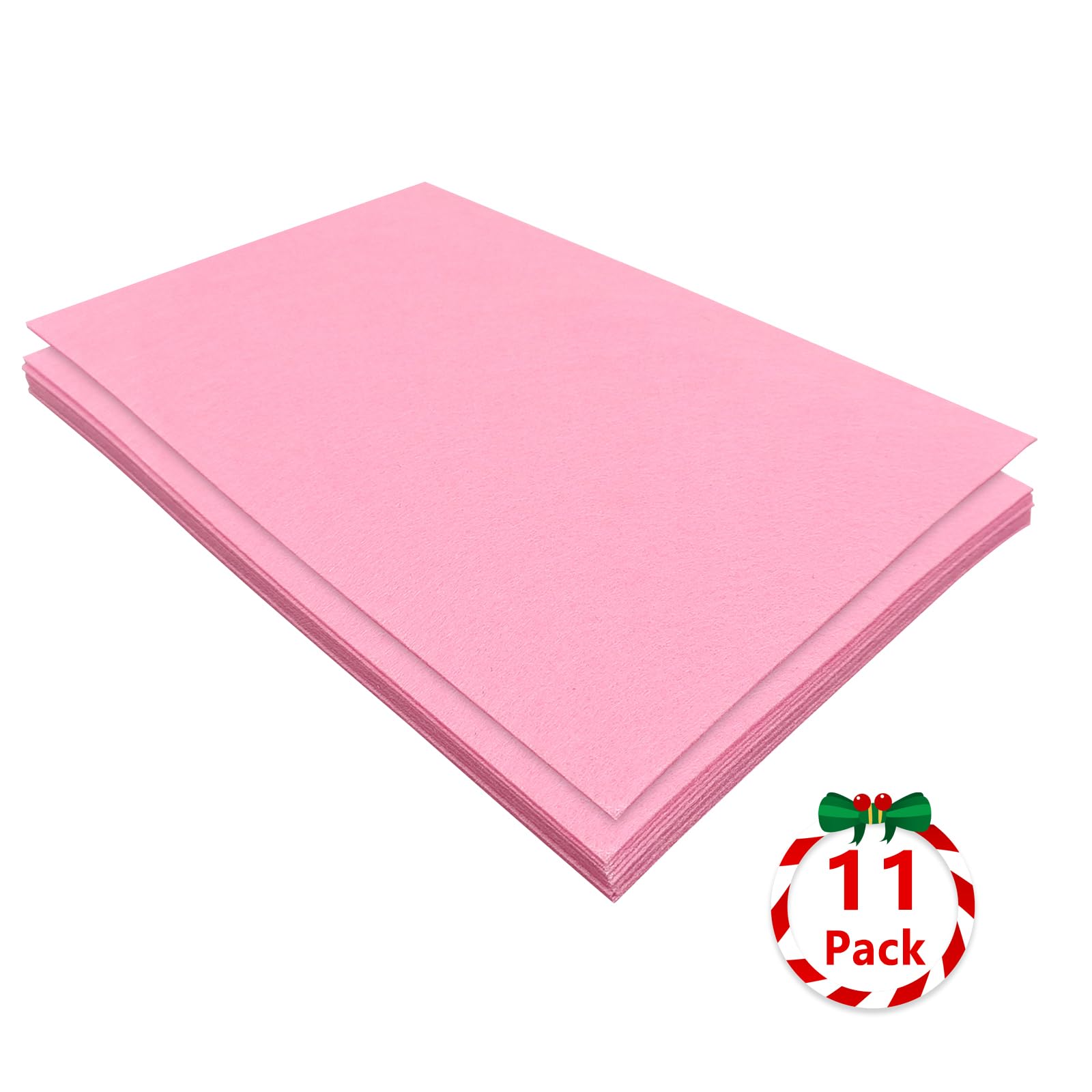 Jtnohx Stiff Felt Sheets, 11 Pcs Felt Fabric, 17.78×28.7cm Colour Fabric Square for Crafts Craft Material for Sewing (Pink) - Image 2