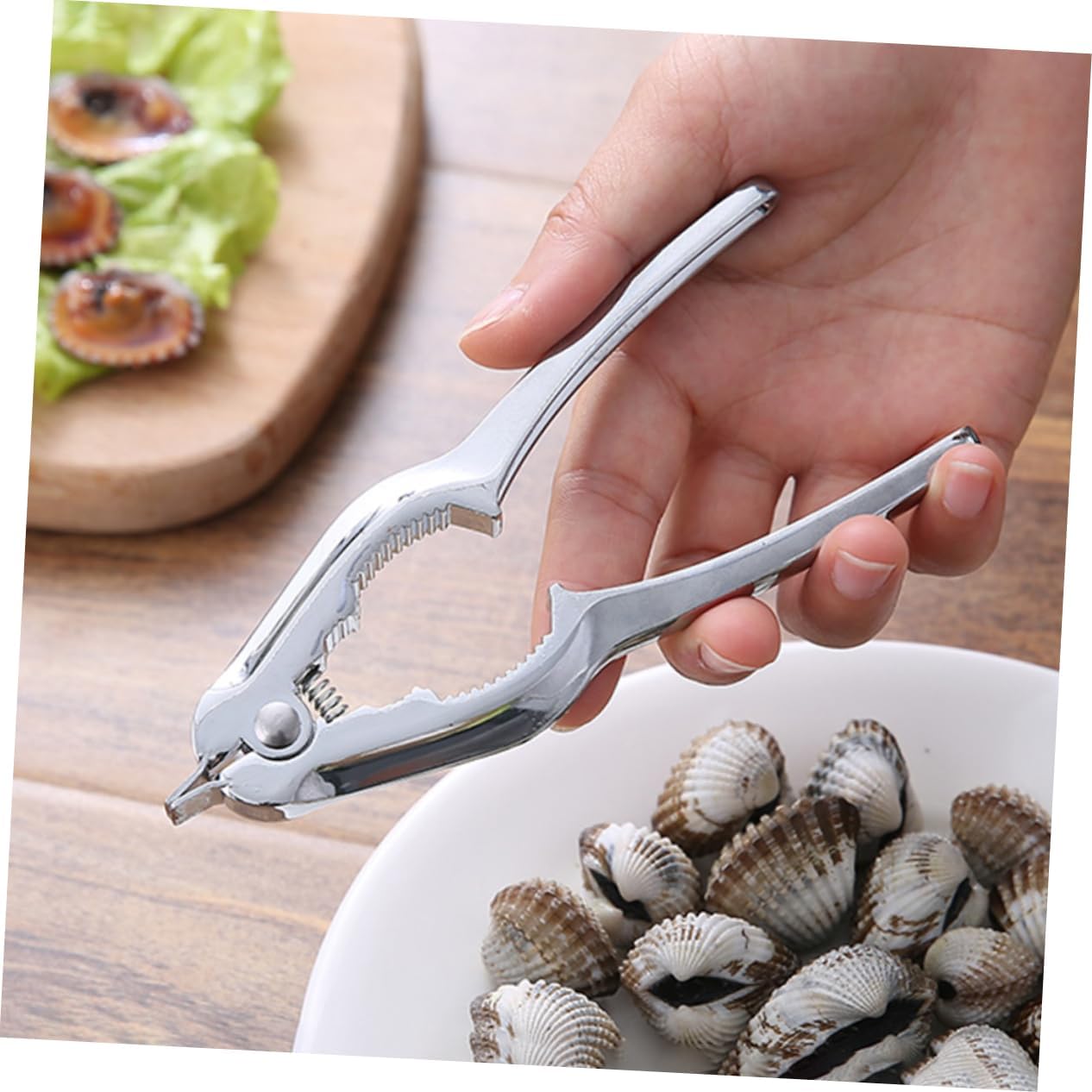 MAGICLULU 3pcs Multifunctional Seafood Tools Clam Knife Oyster Shucker Zinc Alloy Kitchen Gadget Shellfish Remover Easy Open Crabs and Shrimp