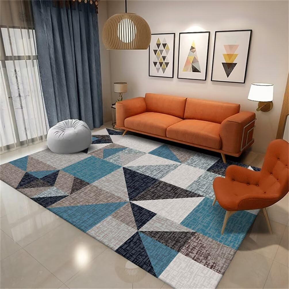 Tapis chambre enfant lavable pour éliminer les taches dans un coin ado bleu