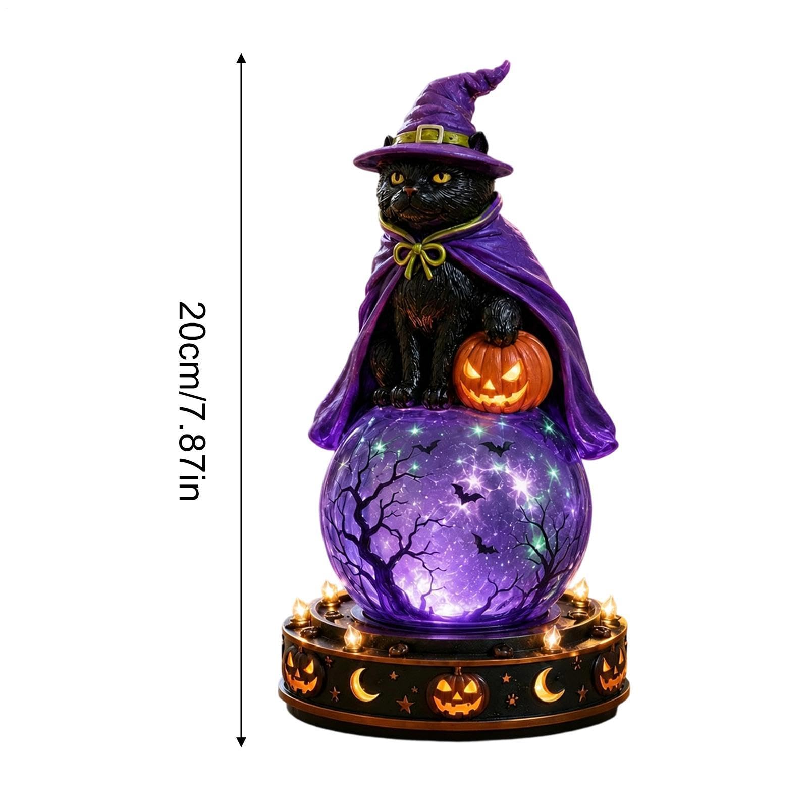 Świecąca Kula Kryształowa Halloween Świąteczna ozdoba świetlna