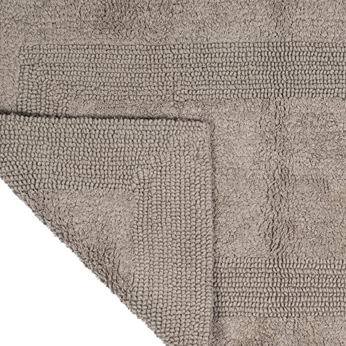 Cotton Bath Mat- Plush 100 Percent Cotton 24X60X0.5Inches Long Bathroom Runner- Reversible, Soft, Absorbent, And Machine Washable Rug By Lavish Home (Taupe) #TOP1