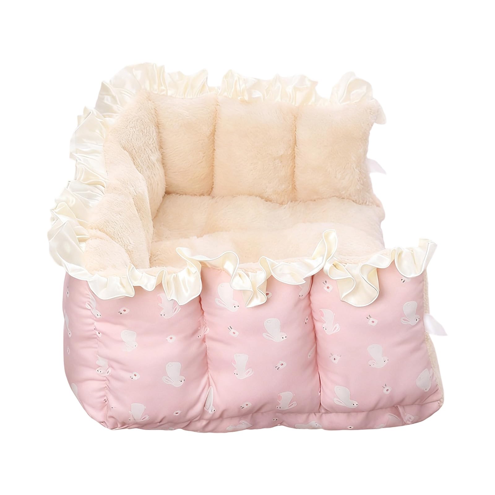 Coussin en peluche pour animal domestique avec rembourrage coton PP lavable