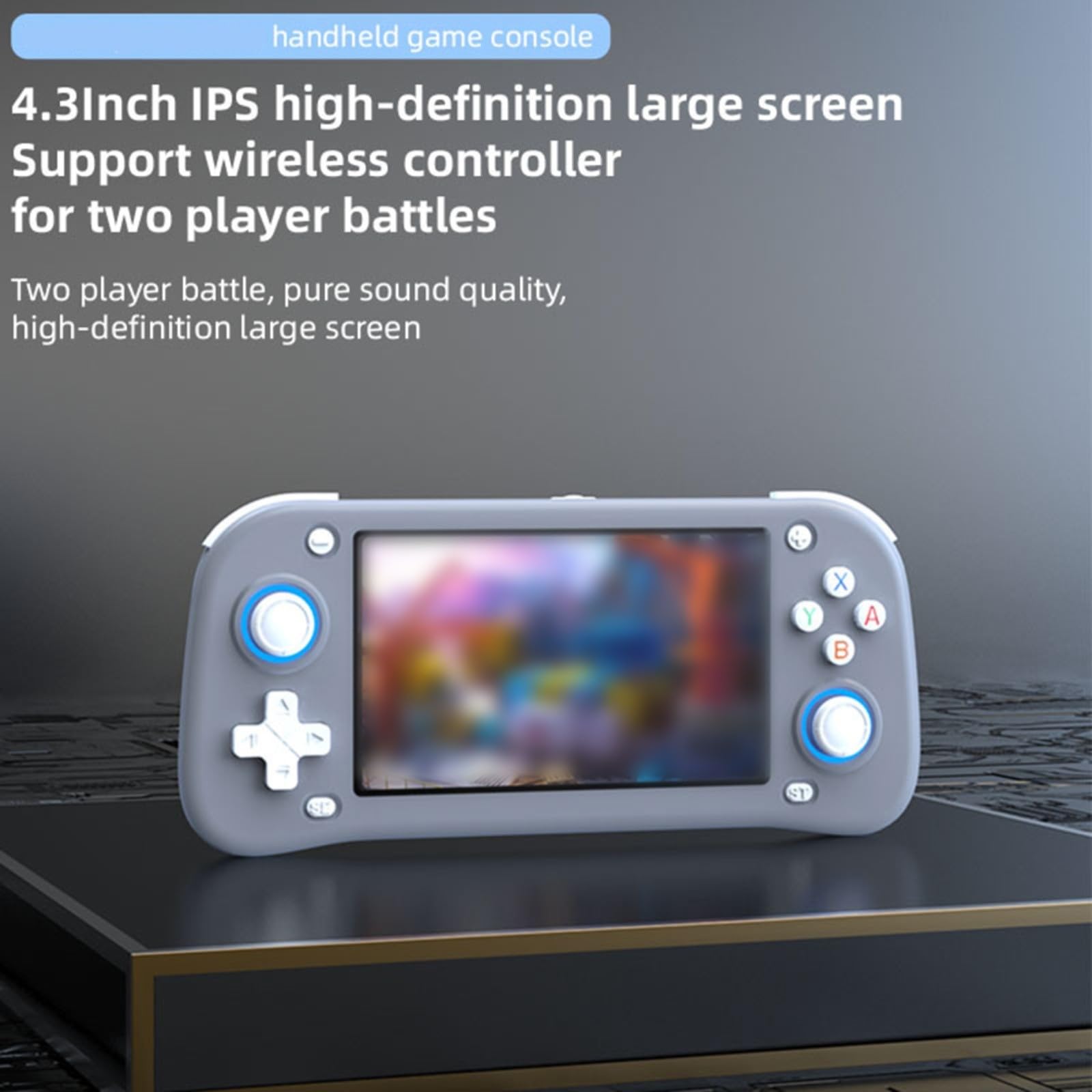 Console di gioco portatile retrò con schermo IPS da 4,3 pollici, batteria da 3000 mAh, memoria da 64 GB/128 GB, supporta oltre 30 emulatori, dispositivo di gioco portatile per giochi classici (64 G