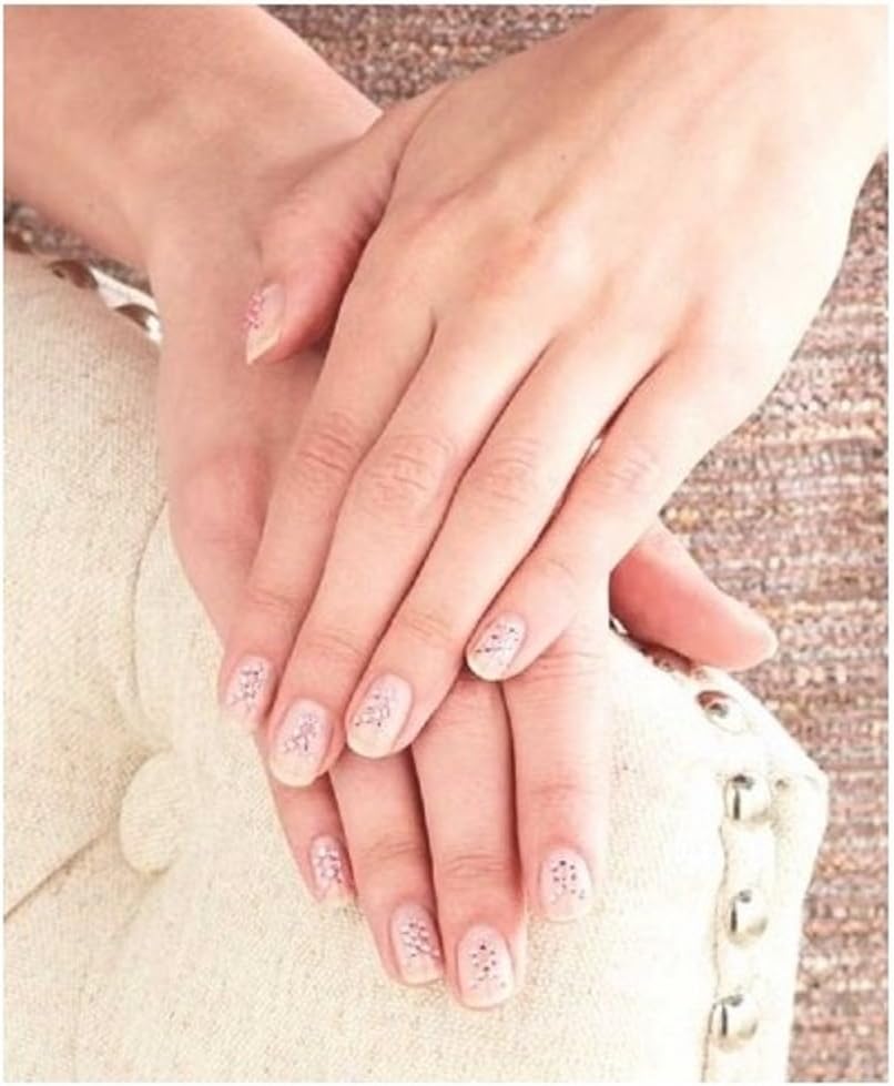 Set of 30 Pink Self Adhesive Nail Jewelry - Breast Cancer Awareness Pink Ribbon Glamor Glints Nail Art Stickers
