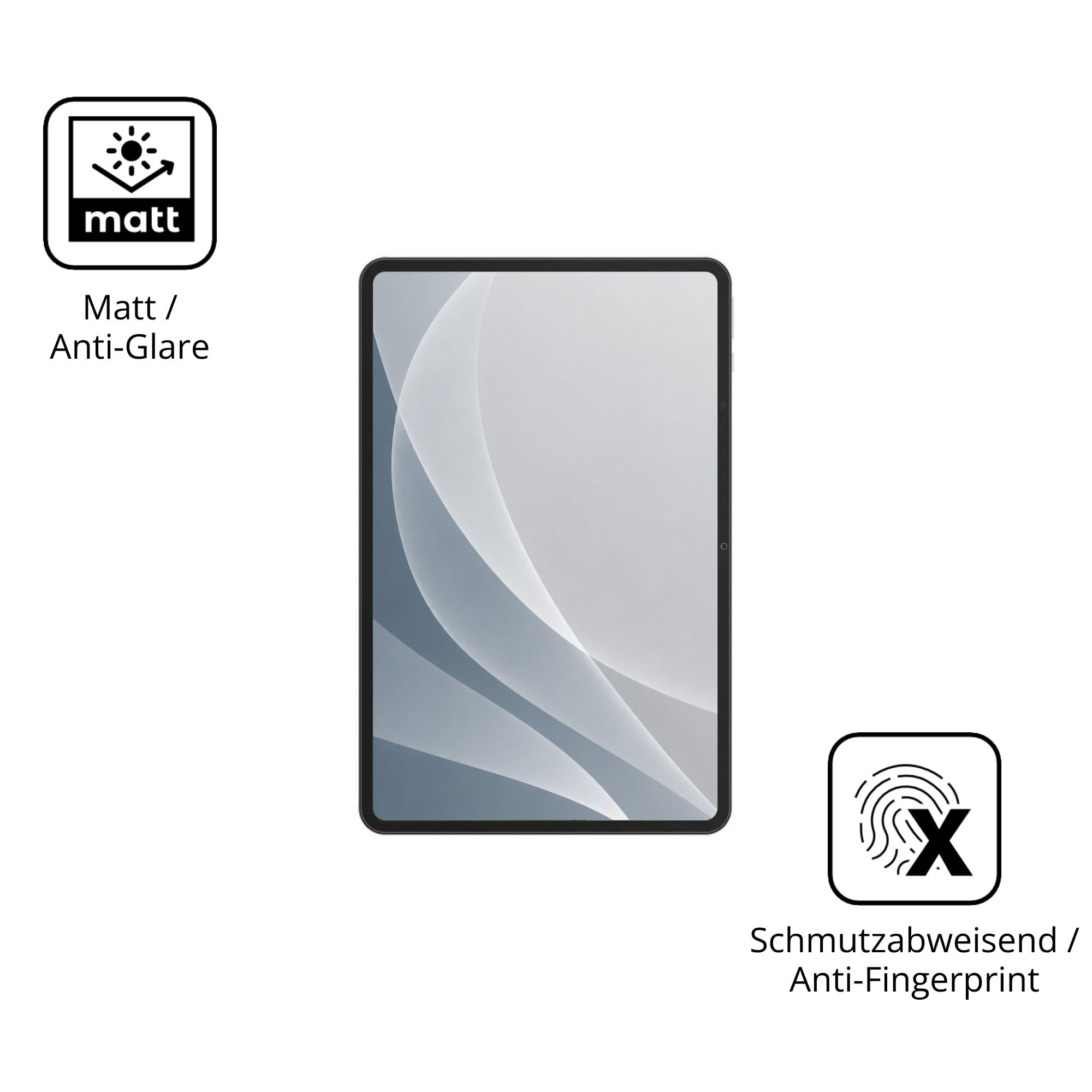 dipos 2x Pellicola Protettiva 9H opaca per Honor Pad X9 Max | Antiriflesso, non si rompe e non si scheggia, non è vero vetro, Anti-Shock, antigraffio, senza bolle, autoadesiva