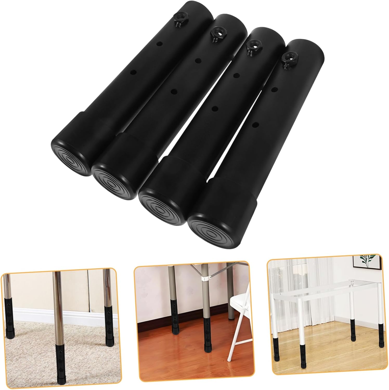 4Pcs Table Leg Extenders Adjustable for Furniture Replacement Feet for Dining Tables and Workbenches Stable and Portable Design Household Table Leg
