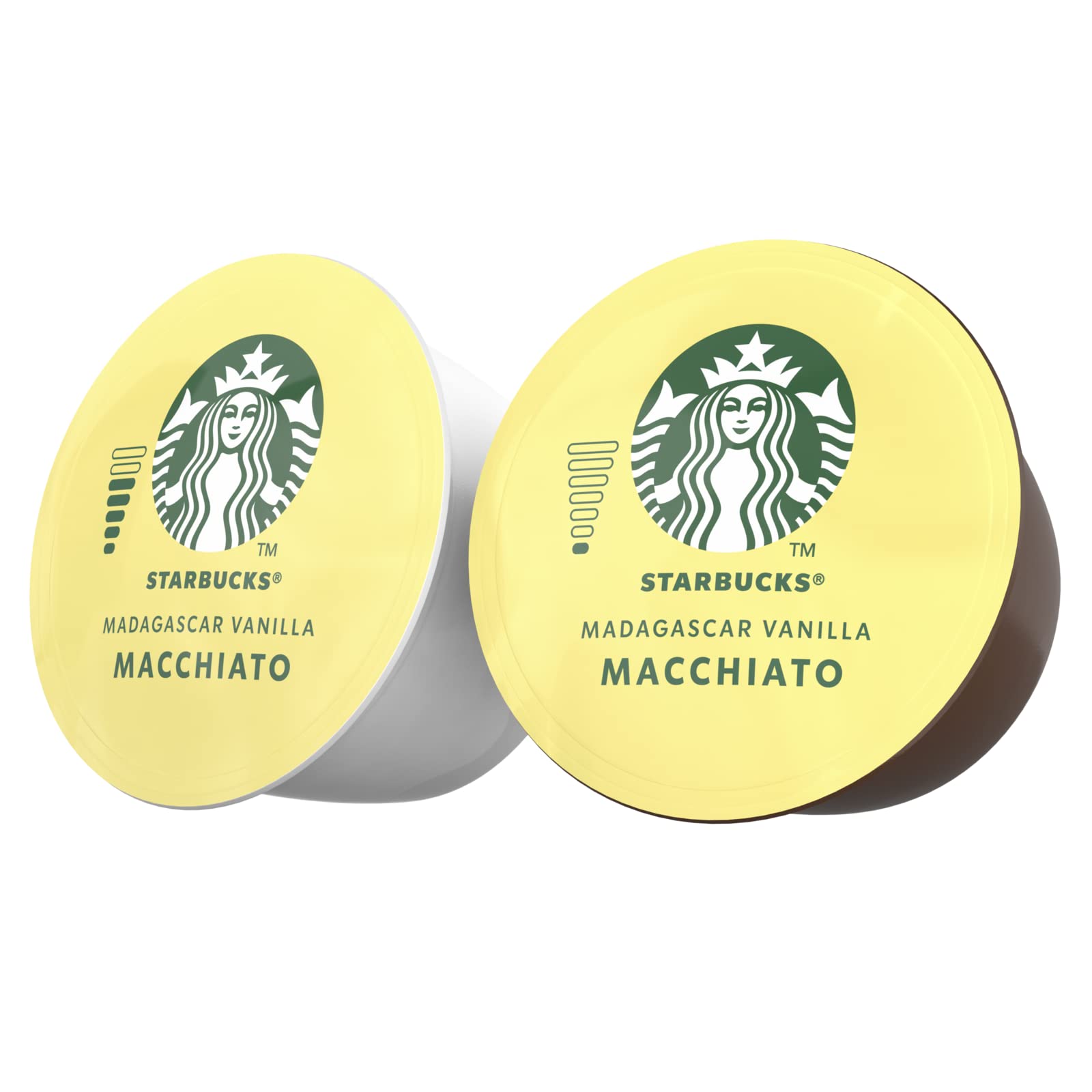 STARBUCKS Vanilla Latte Macchiato de Nescafe Dolce Gusto Cápsulas de Café, 6 x caja de 12 unidades & Caffe Latte de Nescafe Dolce Gusto Cápsulas de café, 6 x caja de 6+6 unidades