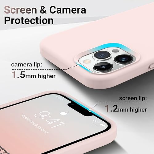 Miniatura 4 de AOTESIER Funda diseñada a prueba de golpes para iPhone 12 Pro Max, funda de silicona líquida con forro de microfibra suave antiarañazos protección