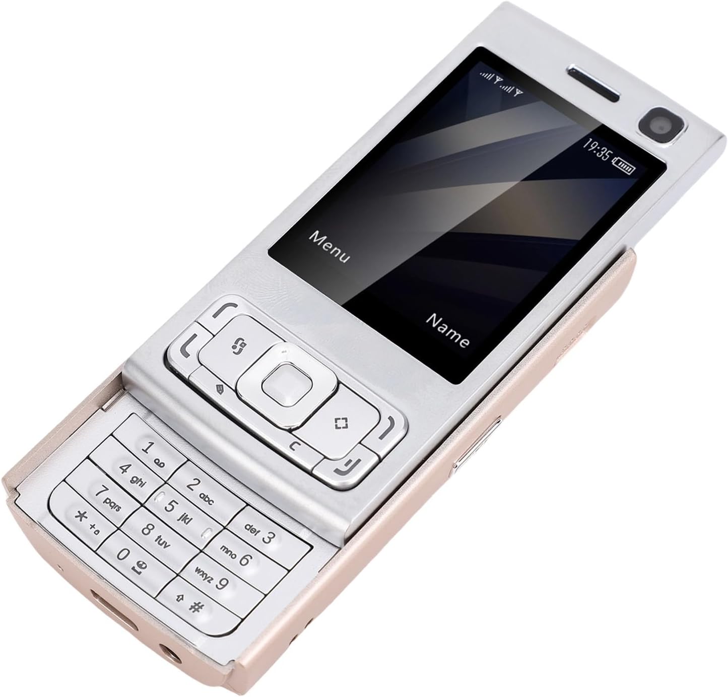 PUSOKEI Cell Phone for Seniors, 2G Unlocked Cell Phone with Big Buttons, Loud Speaker & Dual SIM, MP3/MP4 Player, 2.0 Inch Screen (Gold)