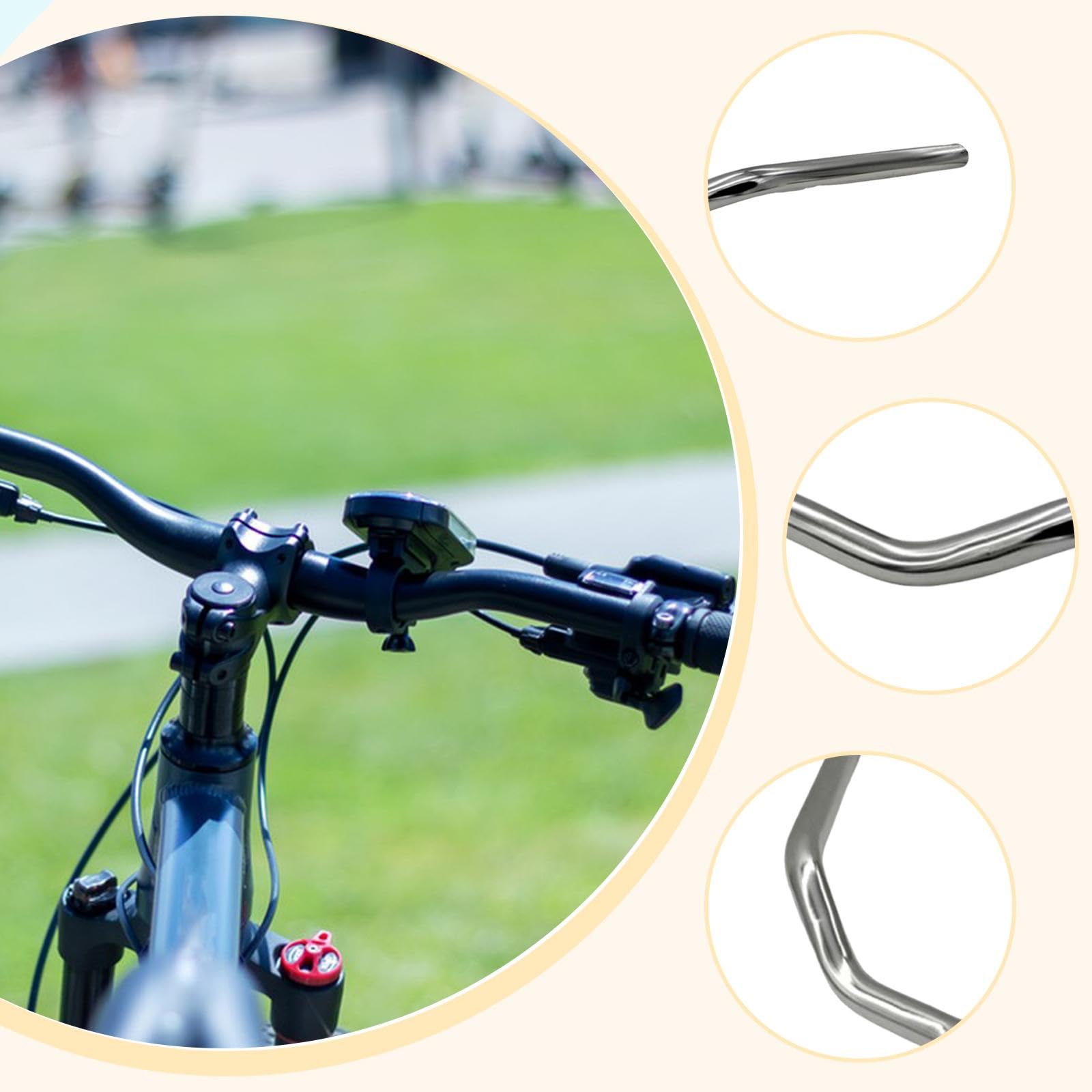 F Fityle Guidon de vélo en Alliage d'aluminium argenté Robuste, Fixation Professionnelle, Installation Simple et Remplacement