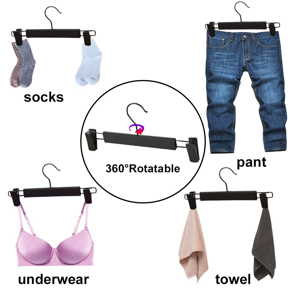 NORTHERN BROTHERS Black Pant Hangers,30Pack Plastic Pants Hangers Skirt