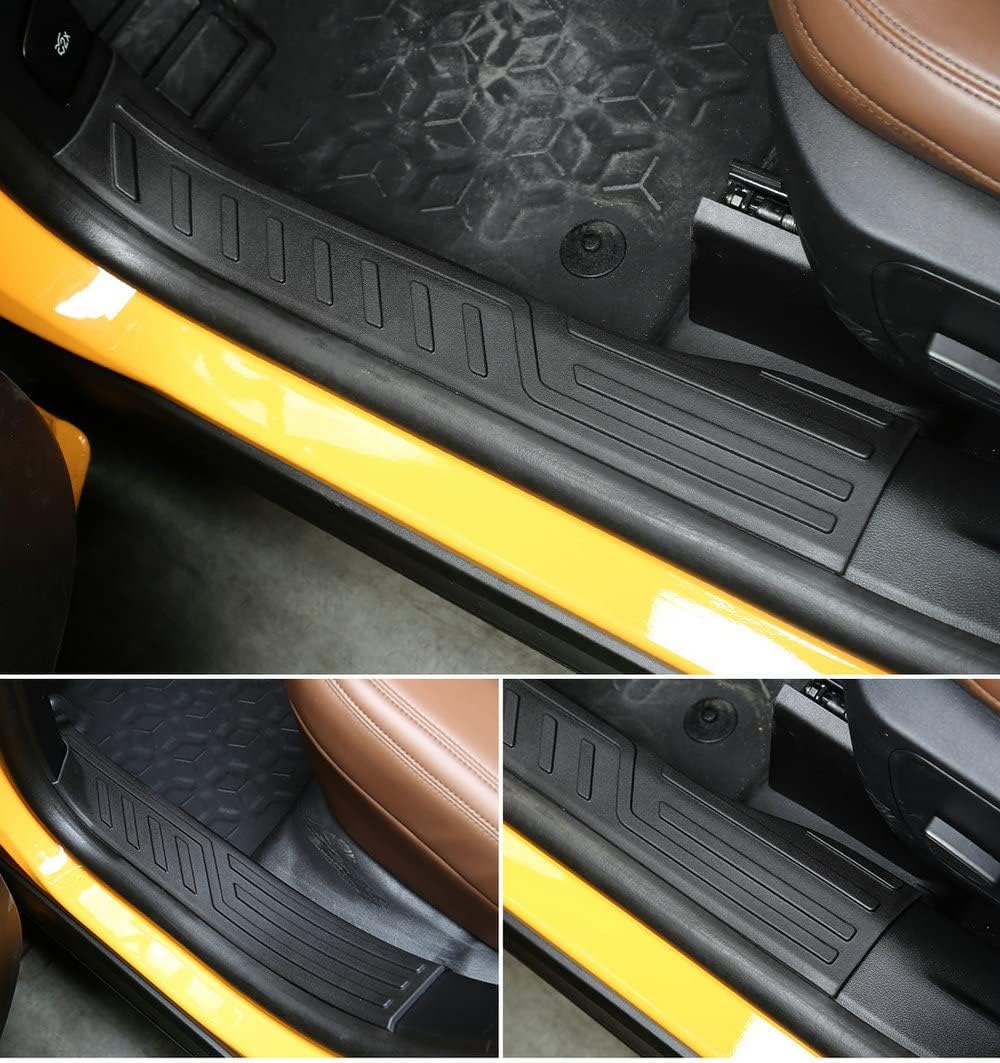 4PCS Side Door Sill Molding Trim Bar Plate Fits for Ford Bronco Sport CX430 2021 2022