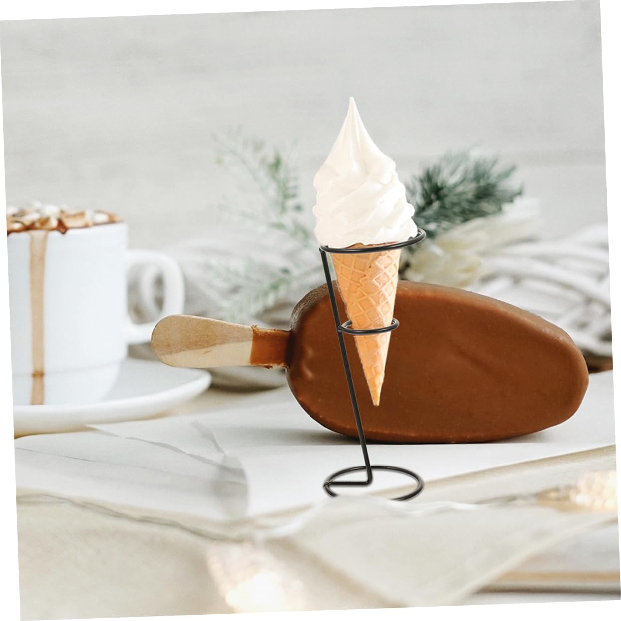 2pcs Iron Ice Cream Cone Holder Display Stand for Party