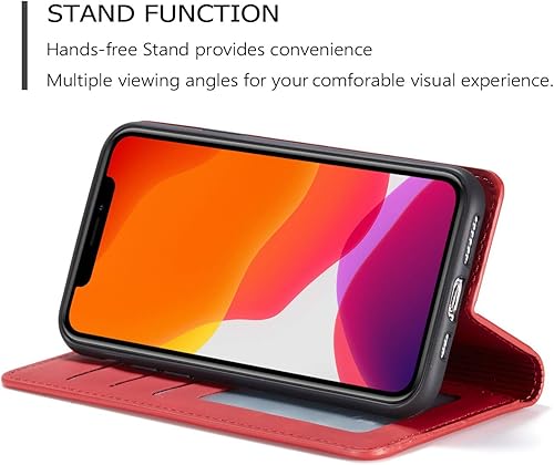 Miniatura 10 de QLTYPRI Funda para iPhone 15 Pro Max, funda de piel sintética de alta calidad, parachoques de TPU con soporte para tarjetas, atril, absorción