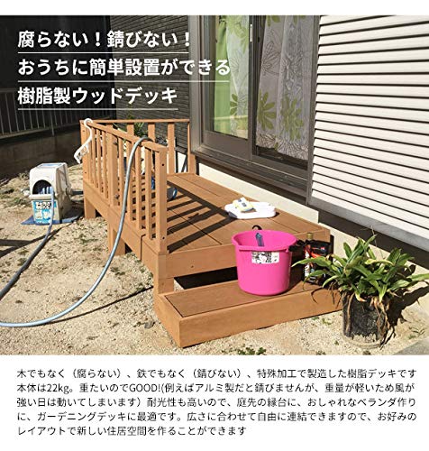 Amazon.co.jp: Vデザイン 樹脂ウッドデッキ 0.25坪 錆びにくい 腐り