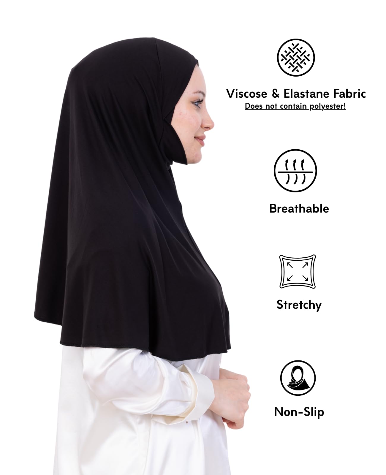 Prien Łatwy do noszenia hidżab dla kobiet, muzułmański natychmiastowy turban z nikabem, islamskie ubrania, miękki szalik do modlitwy, Abaya, Khimar