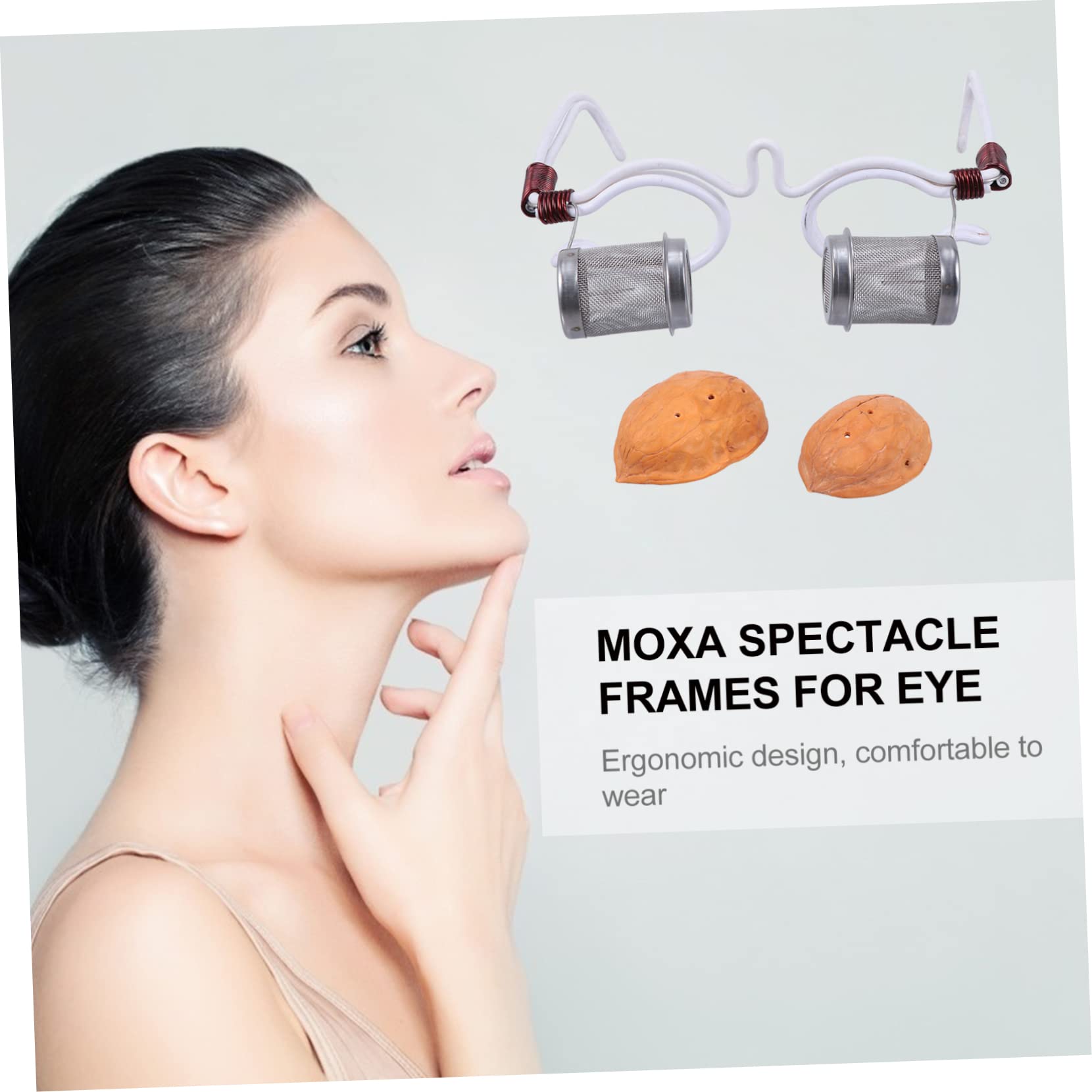 Gatuida 1pc Eye Moxibustion Device Moxibustion Apparatus for Eye Care Walnut Tool and Product