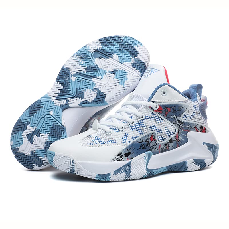 Scarpe da Basket Unisex Uomo Donna Alte - Sportive con Protezione dell'Ankle, Antiscivolo, Traspiranti e Molto Confortevoli, per Allenamento e Partita, Taglie 37-46 EU