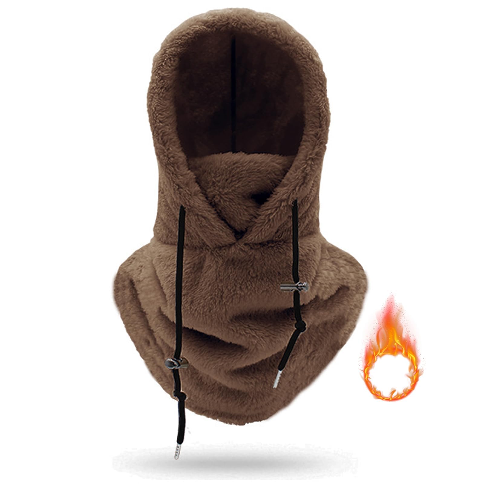 Arctic Velvet Thermal Cap Mask, Unisex Warm Fleece Hat In Winter, Outdoor Riding Mask Skiing Sports Thickened Neck Wrap, Winter Fleece Balaclava Ski Tactical Heavyweight, One Size