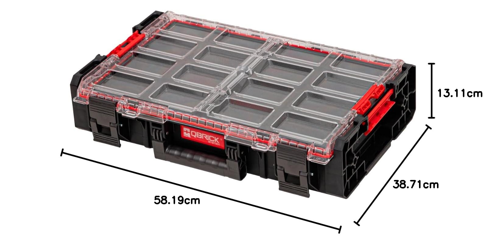 Qbrick System Caja De Herramientas Vacía Organizador 582 x 387 x 131 mm Negro ONE Organizer XL 2.0 MFI