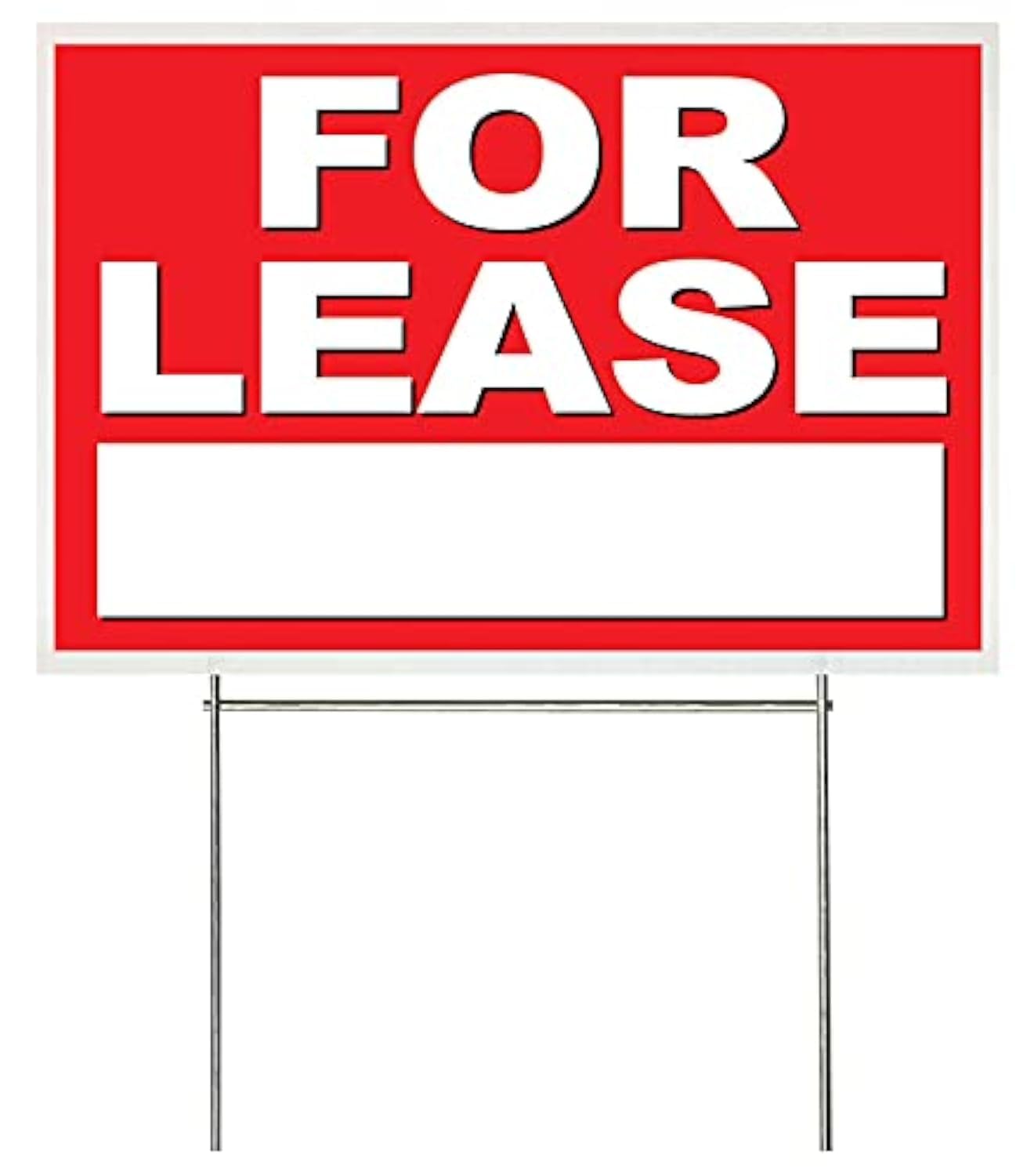 Amazon.com: 4LessCo 18x12 Inch for Lease Yard Sign with Stake rb1s, Red ...
