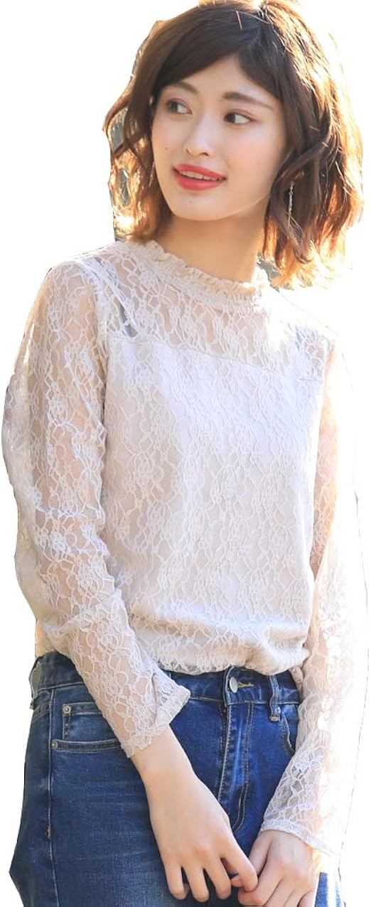 Amazon アドティエ レースロングtシャツ プチハイネック 長袖 カットソー ロンtトップス ストレッチ インナーベージュf Tシャツ カットソー 通販 Amazon アドティエ レースロングtシャツ プチハイネック 長袖 カットソー ロンtトップス ストレッチ インナーベージュf Tシャツ カットソー 通販