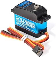 Vista 7 de KingVal Servo digital de repuesto de engranaje de metal de 77.2 lbs sin núcleo de par grande con kit de tornillos de brazo servo 25T, compatible