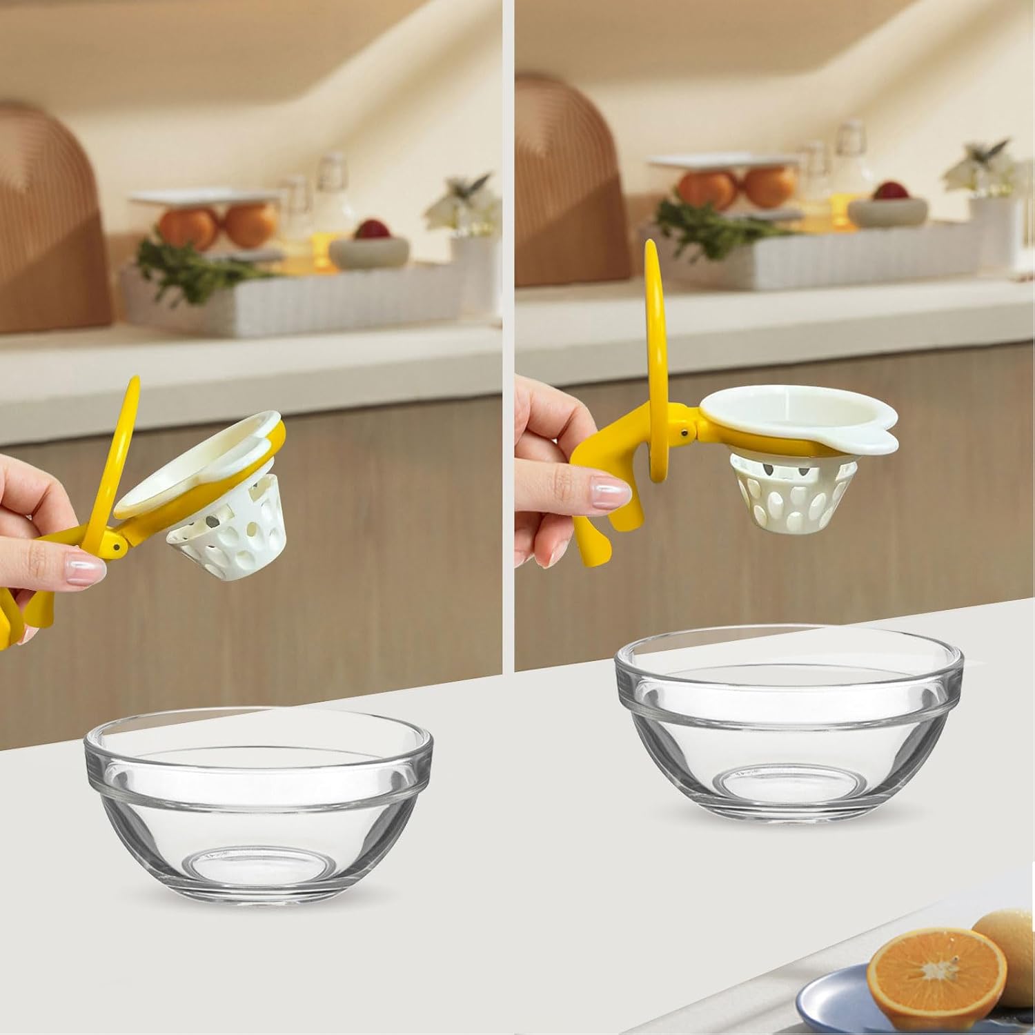 Egg Yolk Separator, Cute Basketball Hoop Design Abs Egg Collector Collector Cracker Tool Portable Cooking Gadgets for Cooking Baking