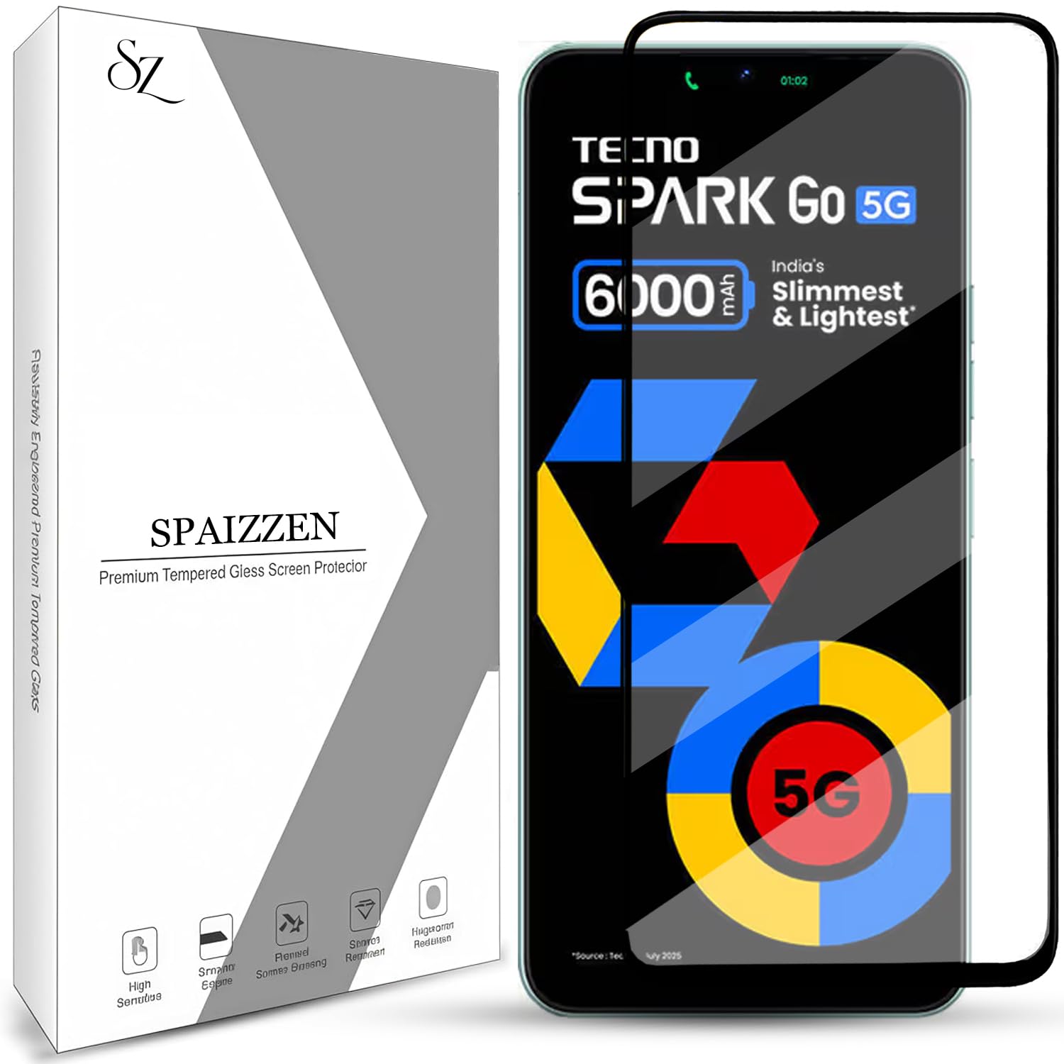 Military-Grade Tempered Glass Screen Protector Compatible for Samsung Galaxy A14 4G / A14 5G with Edge to Edge Coverage and Easy Self Installation kit — Amazon image 30