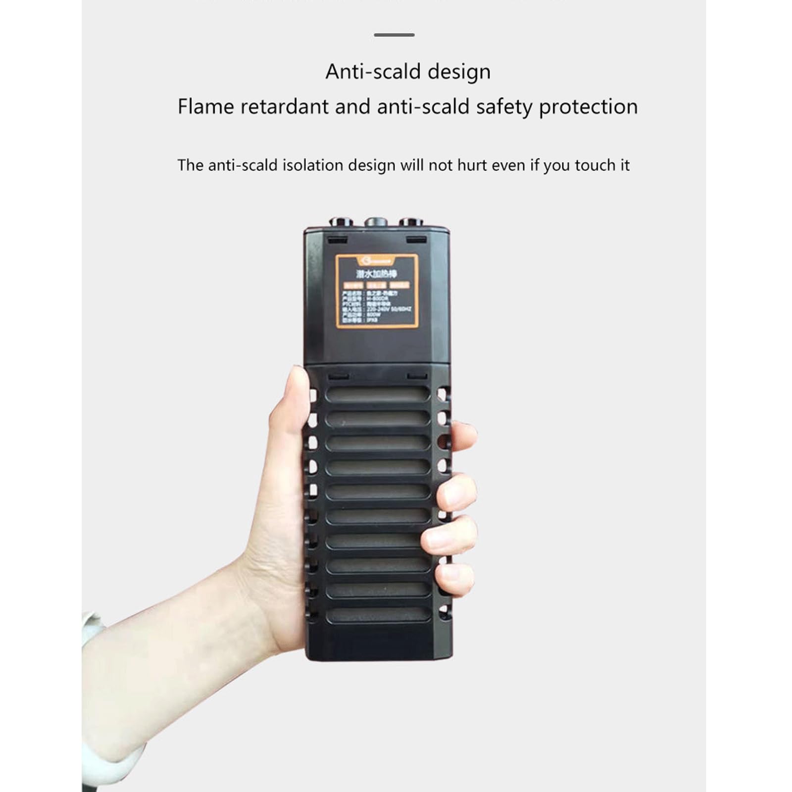 Aquarium-Heizstab-Inverter, energiesparende Heizung mit Verbrühschutzgehäuse, 500 W (500 W)