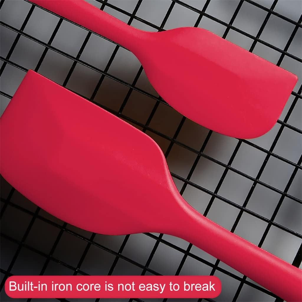 Multiple Color Silicone Baking Spatula Heat-Resistant Non-stick Utensils Non-deformable Soft Baking Spatula(C)