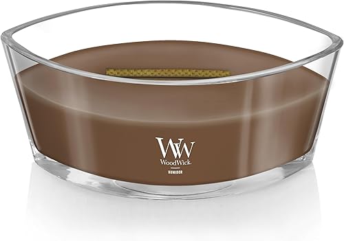 Vista 95 de WoodWick - Vela mediana de reloj de arena, aroma Fireside, cera de mezcla de soja prémium, se agrieta mientras se quema, perfecta para regalo, 9.7