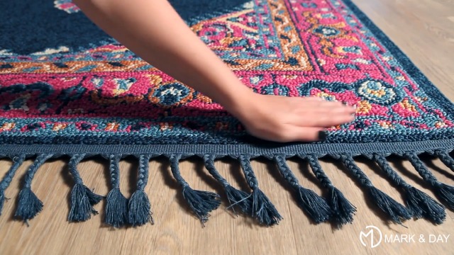 Amazon.com: Mark&Day Area Rugs, 9x12 Brenna Traditional Navy Pink