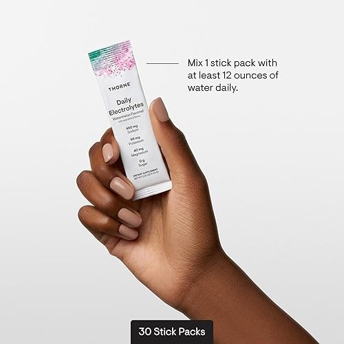 Miniatura 6 de THORNE - Electrolitos diarios - Mezcla de bebida en polvo con electrolitos sin azúcar y baja en calorías - Sabores derivados de fuentes naturales -