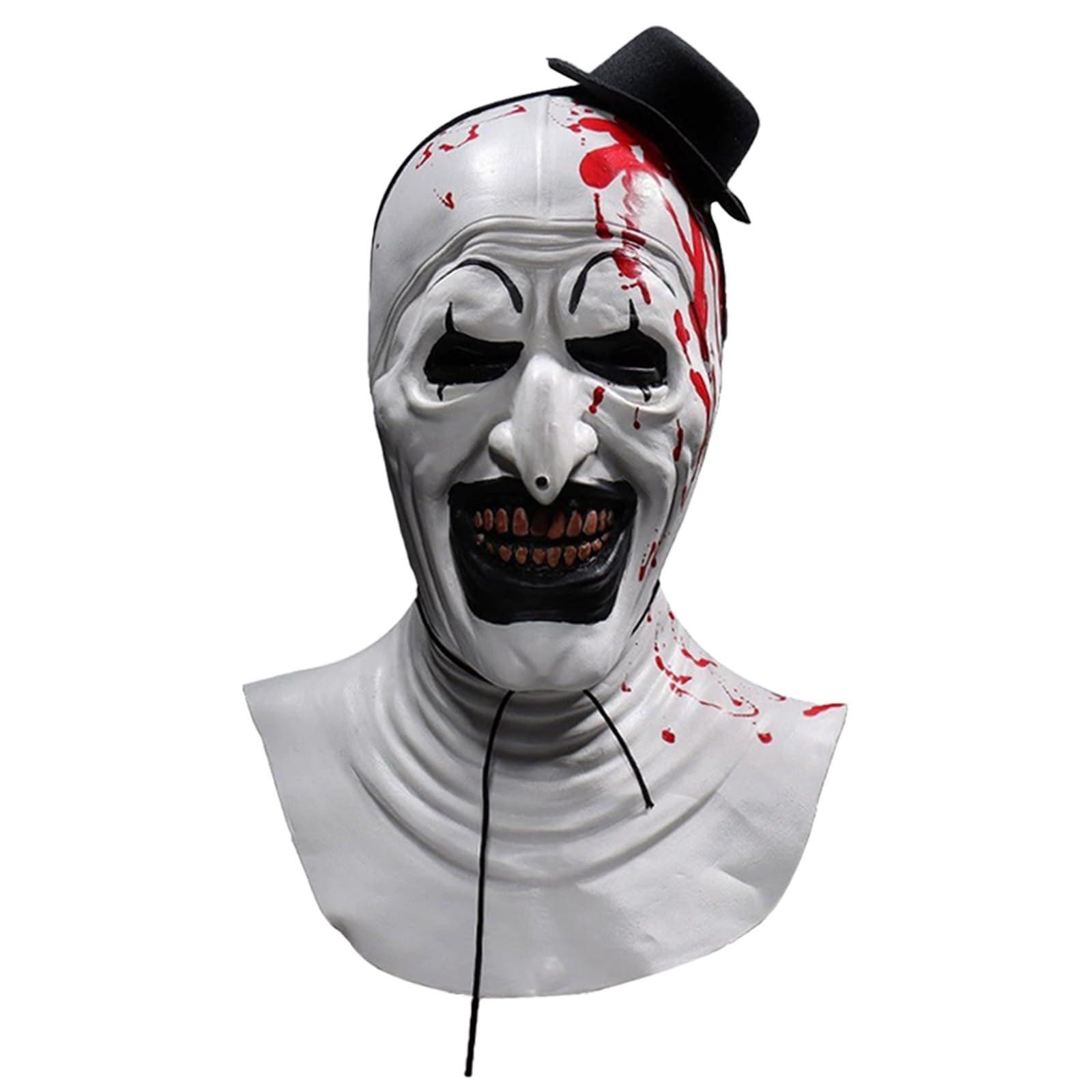 Amazluck Adult Terrifier Art the Clown Full Head Latex Mask Scary Killer Horror Halloween Fancy Dress Cosplay Prop for Men Women