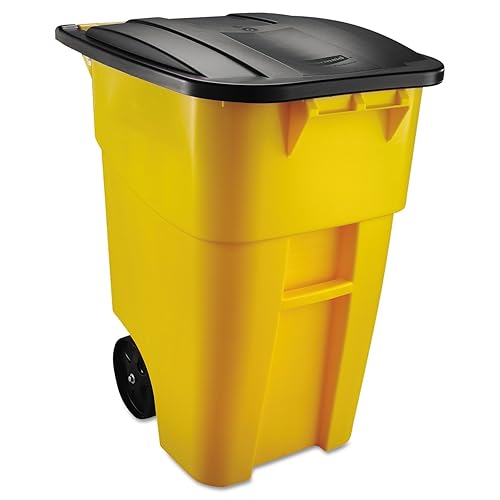 Miniatura 52 de Rubbermaid Commercial Products Brute - Basurero con ruedas, 95 galones, para restaurantes, hospitales, oficinas, parte trasera de casa, almacenes