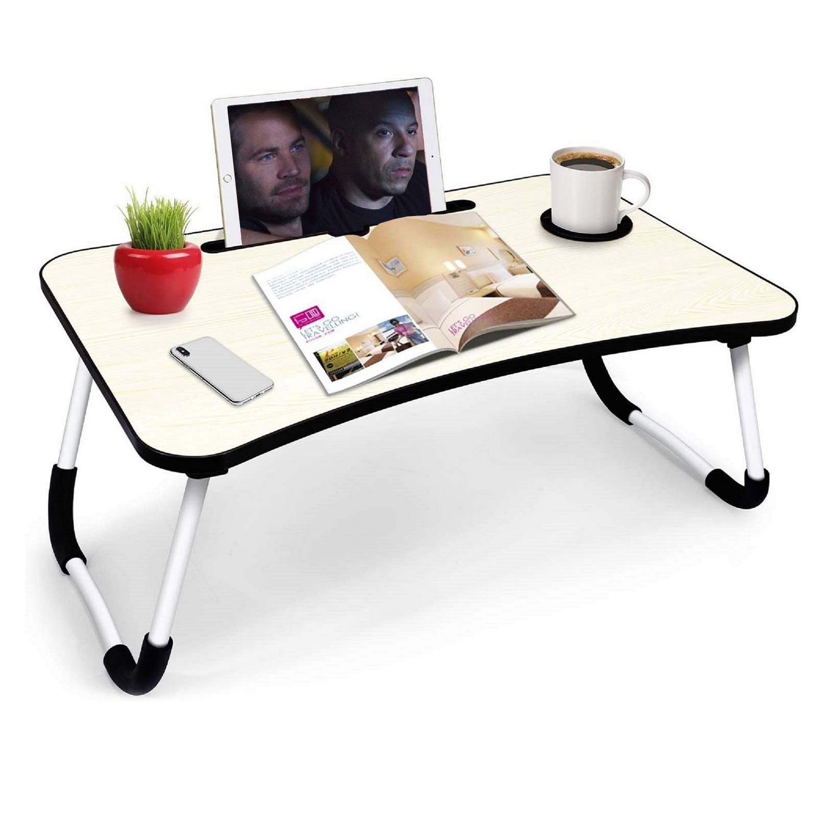 Buy Laptop Bed Table, Portable Laptop Desk Bed Tray with Foldable Legs