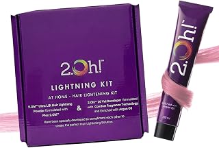 2.Oh! Italian- Pastel Pink Hair Color DIY Kit | Semi Permanent Hair Color + Hair Bleach | Highlights Kit for Women & Men |... Price In India