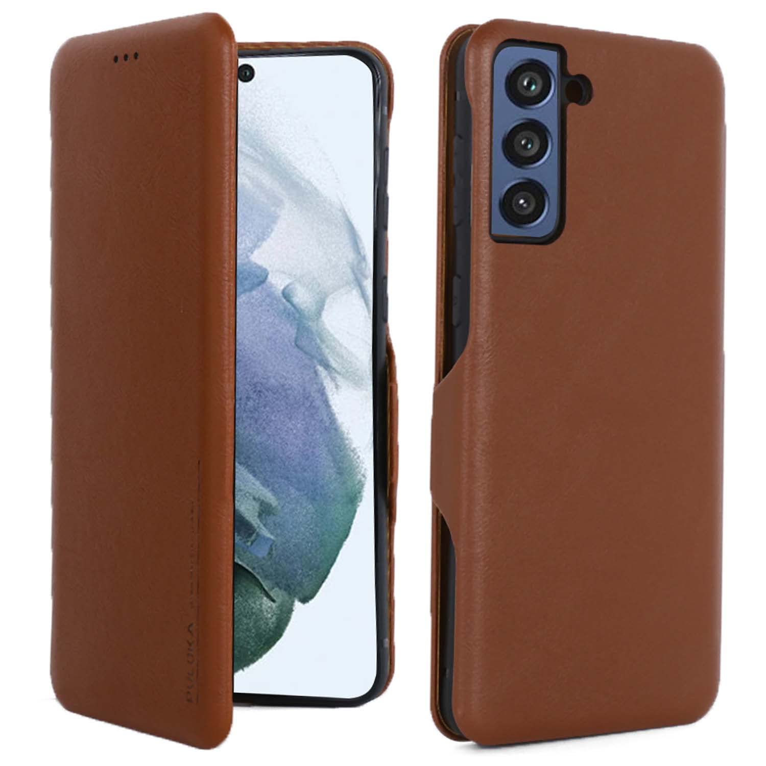 PULOKA Samsung Galaxy S21 Leather Flip Case -6