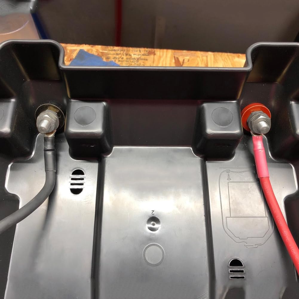 Ampper M8 Remote Battery Terminals, 5/16" 200A 12V Battery Jump Post Remote Terminal Jumper Post for Battery Terminal Relocation (Red and Black)