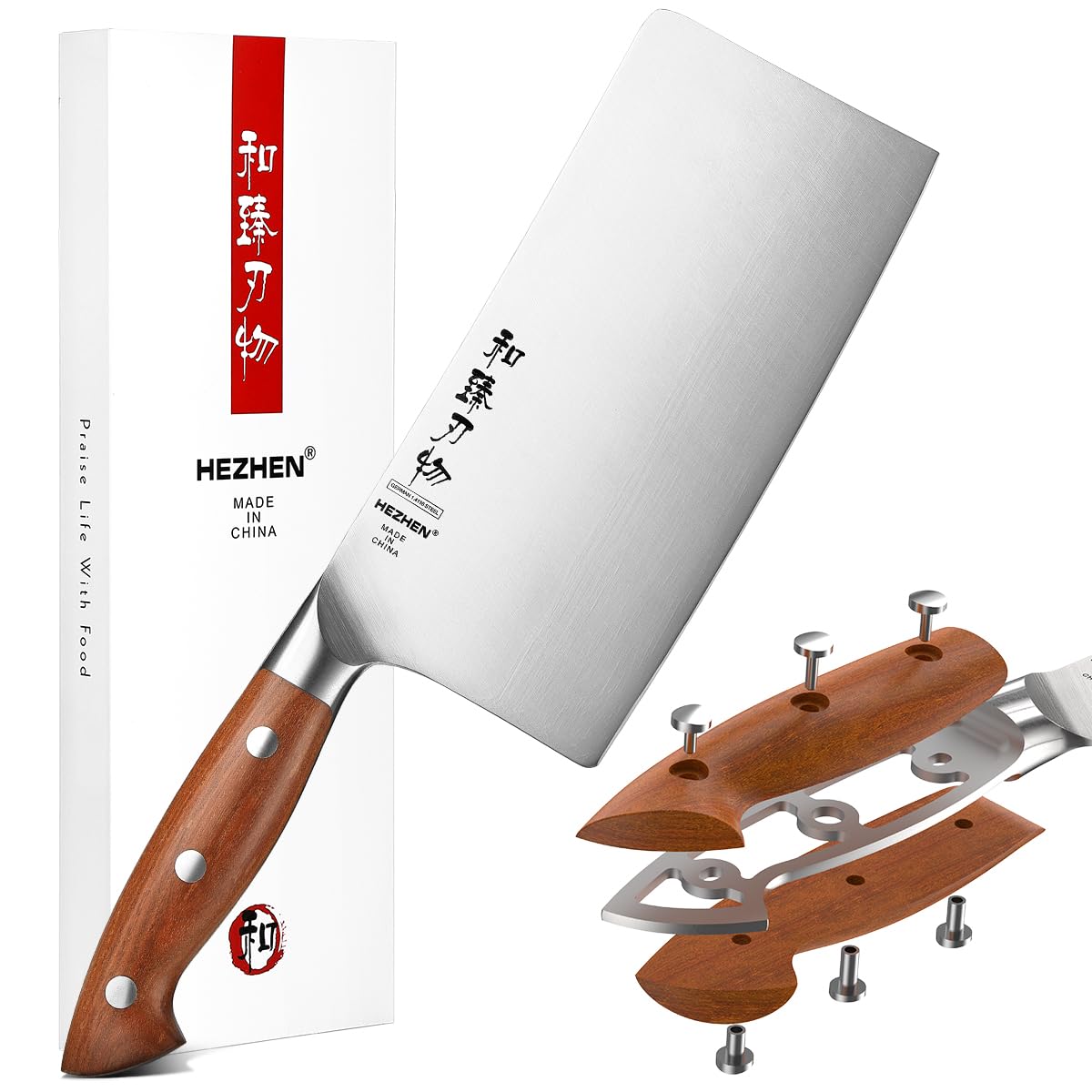 はーやん Amazon.com: HEZHEN Cleaver Knife 7.1 inch, German 1.4116 Steel