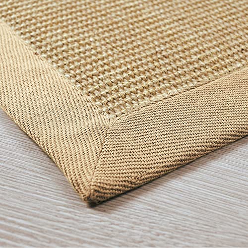 casa pura Sisal Teppich beige Natur Wohnzimmer, Schlafzimmer, Küche, Esszimmer Dunkelbraun auch ideal für Katzen Rutschfester Teppich waschbar per Hand kurzflor Teppich mit Bordüre, 160 x 230 cm - 7