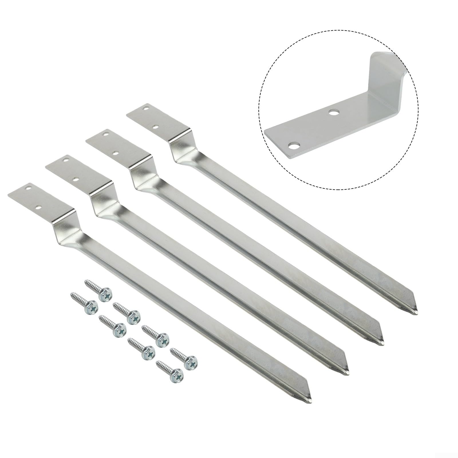 Kotwa podłogowa słupki drewniane 520 mm ocynkowane zestaw 4 szt